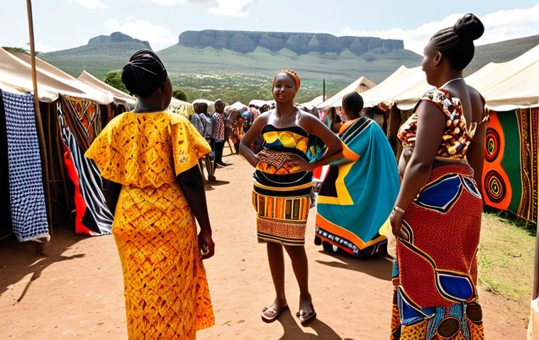 **
A vibrant photo capturing the spirit of South Africa. In the foreground, diverse people of different ages and ethnicities are engaging in activities like a community festival. Colorful African fabrics and art are displayed. In the background, a modern cityscape blends seamlessly with a traditional landscape. The image should evoke a sense of unity, cultural richness, and the blending of past and present that Afrikaans represents. Focus on warm lighting to enhance the welcoming atmosphere.
**